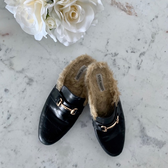 fur mules steve madden